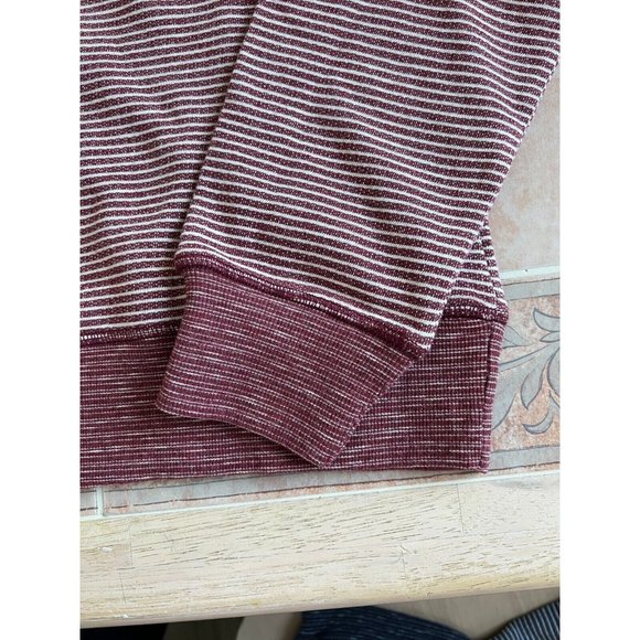Jachs New York Sweatshirt Burgundy striped white cotton‎ blend  Men size M - Picture 3 of 7